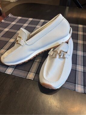 Woman’s Slip-On Loafers in white
